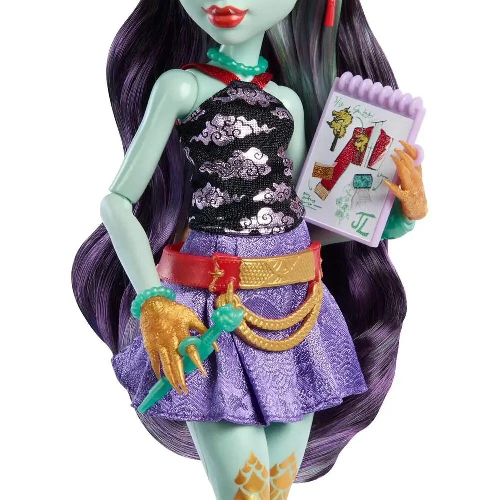Monster High Jinafire Long Doll, Dragon with Pet Dog Cloudy “Yun Yun”  NWT